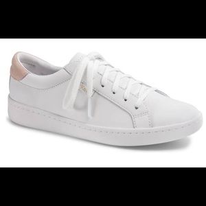 White and Blush Keds Ace Leather Size 7 Euro 37